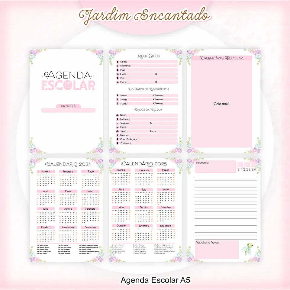 Arquivo Encadernação Kit Escolar Jardim Encantado - PAMELLA 10