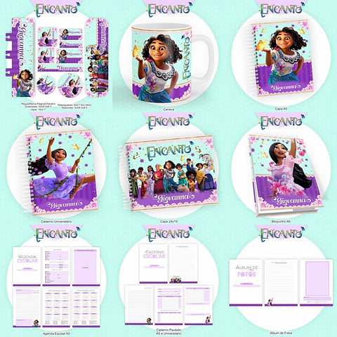 Arquivo Encadernação Kit Escolar Encanto - PAMELLA
