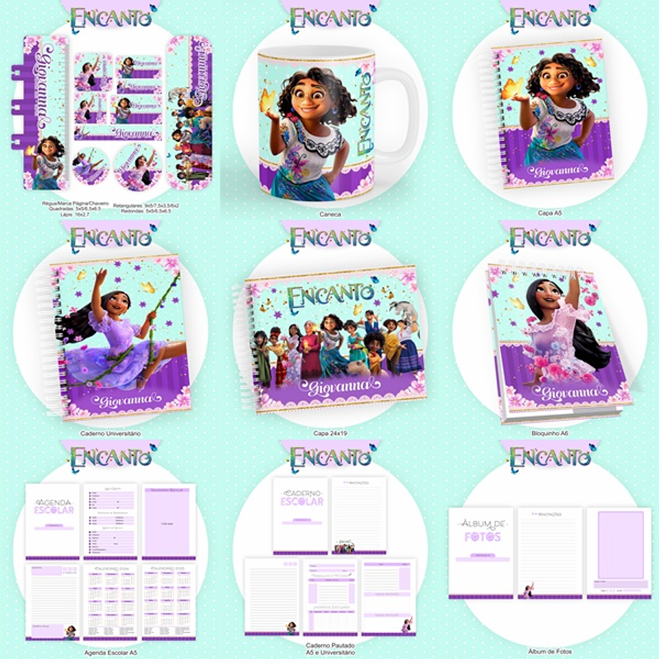Arquivo Encadernação Kit Escolar Encanto - PAMELLA 1