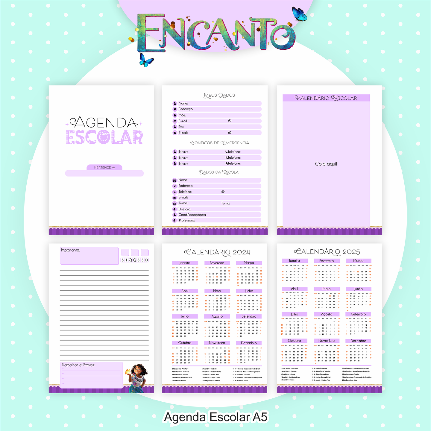 Arquivo Encadernação Kit Escolar Encanto - PAMELLA 3