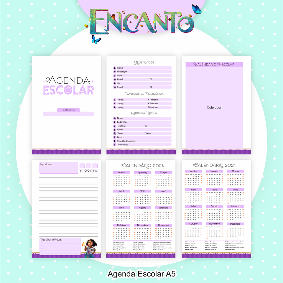 Arquivo Encadernação Kit Escolar Encanto - PAMELLA 3