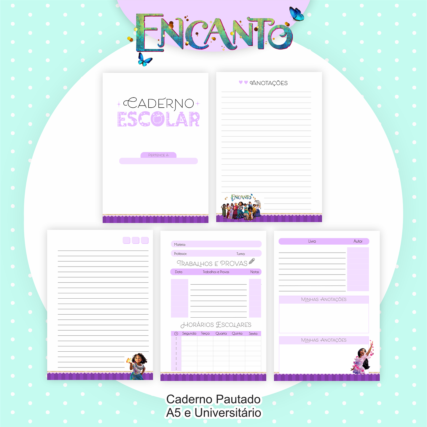 Arquivo Encadernação Kit Escolar Encanto - PAMELLA 4