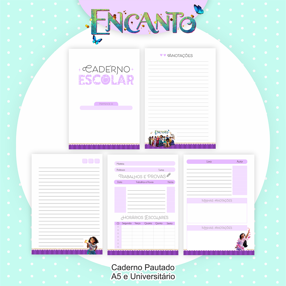 Arquivo Encadernação Kit Escolar Encanto - PAMELLA 4