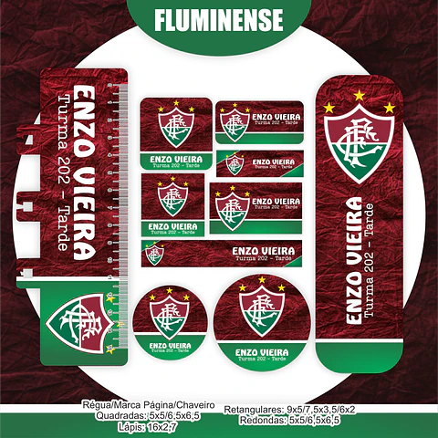 Arquivo Etiqueta Escolar Fluminense - Pamella