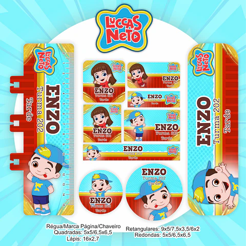 Arquivo Etiqueta Escolar Luccas Neto - Pamella