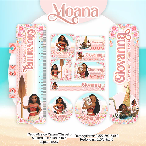 Arquivo Etiqueta Escolar Moana - Pamella