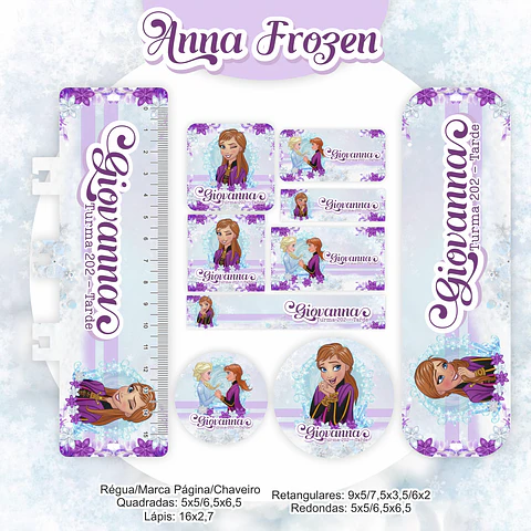 Arquivo Etiqueta Escolar Anna Frozen - Pamella