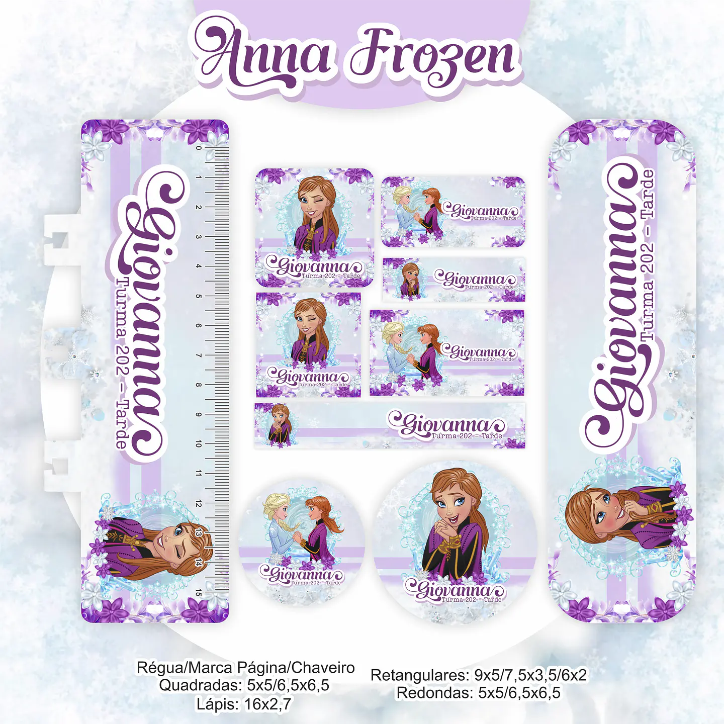 Arquivo Etiqueta Escolar Anna Frozen - Pamella 1
