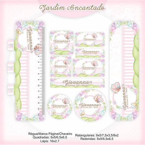 Arquivo Etiqueta Escolar Jardim Encantado - Pamella