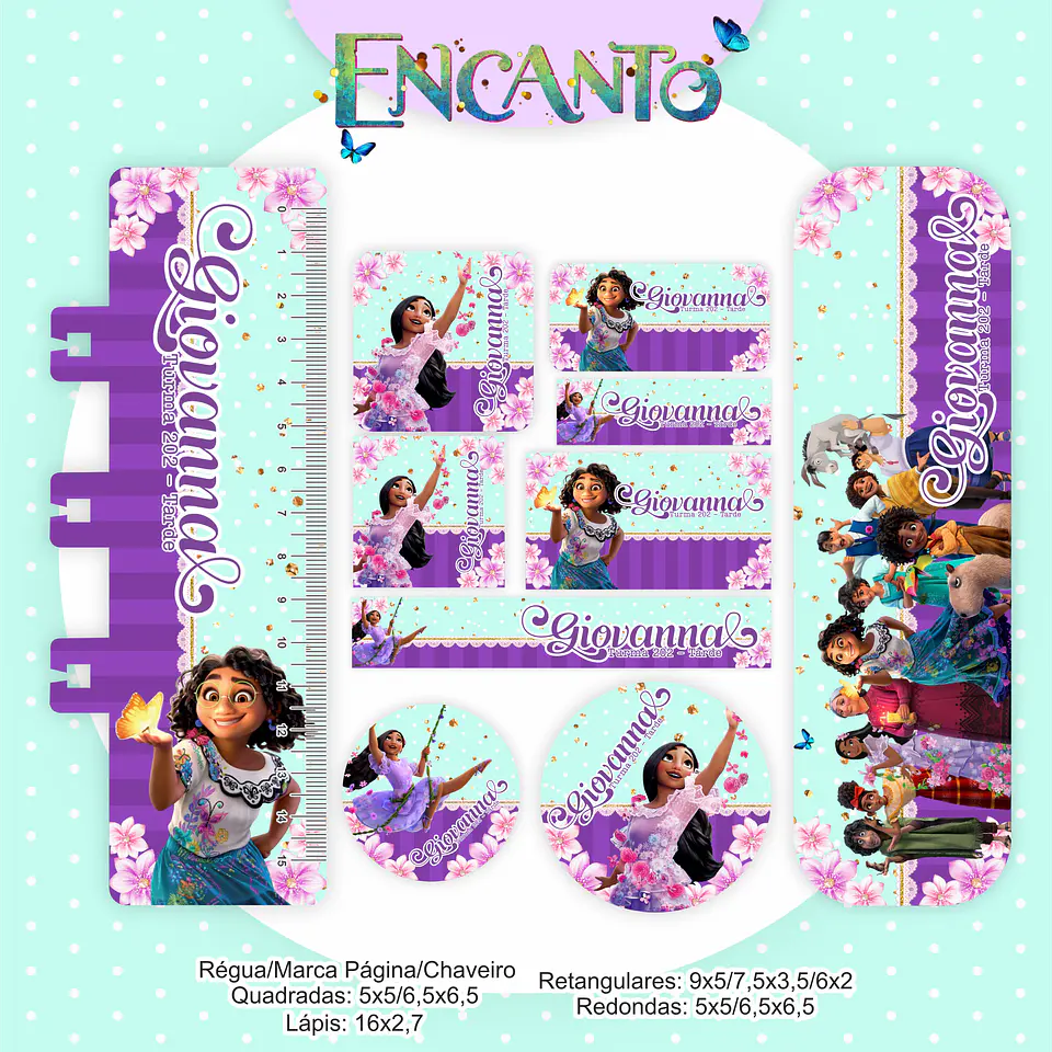 Arquivo Etiqueta Escolar Encanto - Pamella 1
