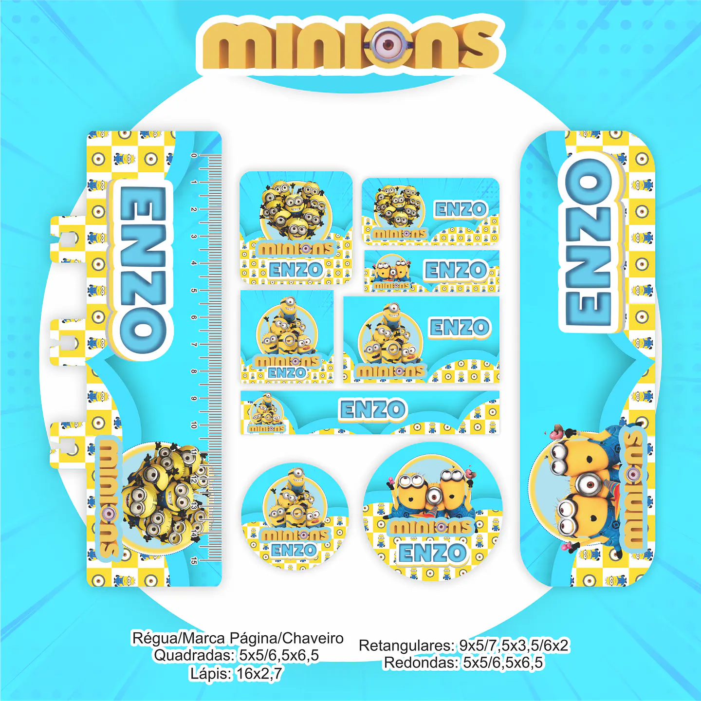 Arquivo Encadernação Kit Escolar Minnions - PAMELLA 5