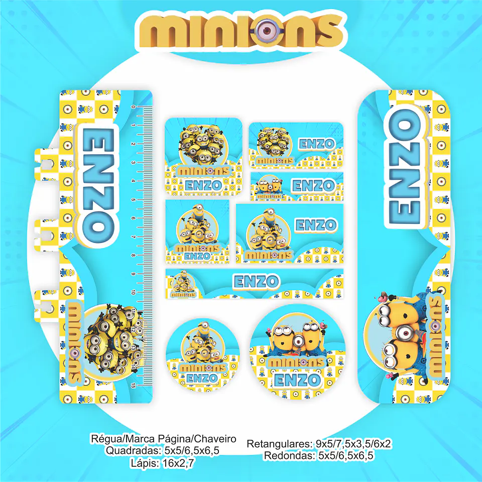 Arquivo Encadernação Kit Escolar Minnions - PAMELLA 5