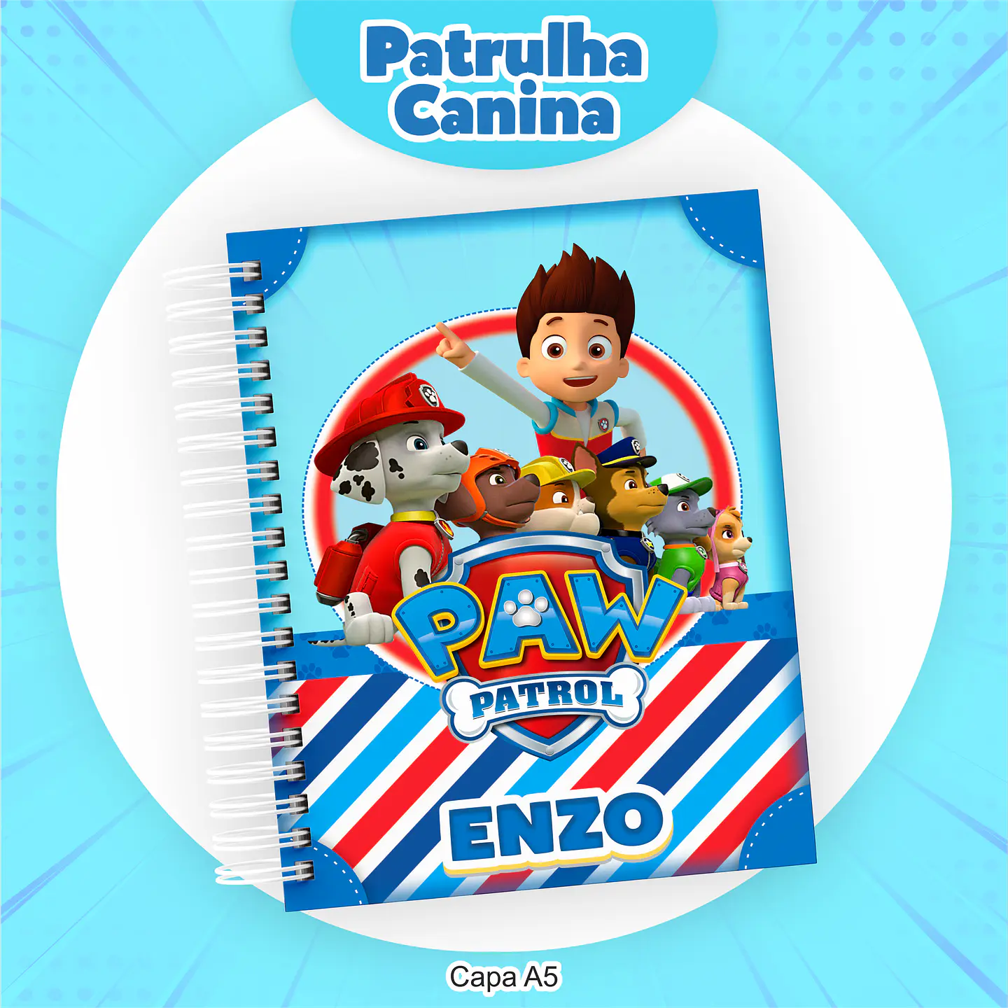 Arquivo Encadernação Kit Escolar Patrulha Canina Menino - PAMELLA 2