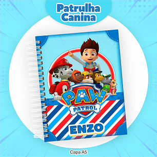 Arquivo Encadernação Kit Escolar Patrulha Canina Menino - PAMELLA