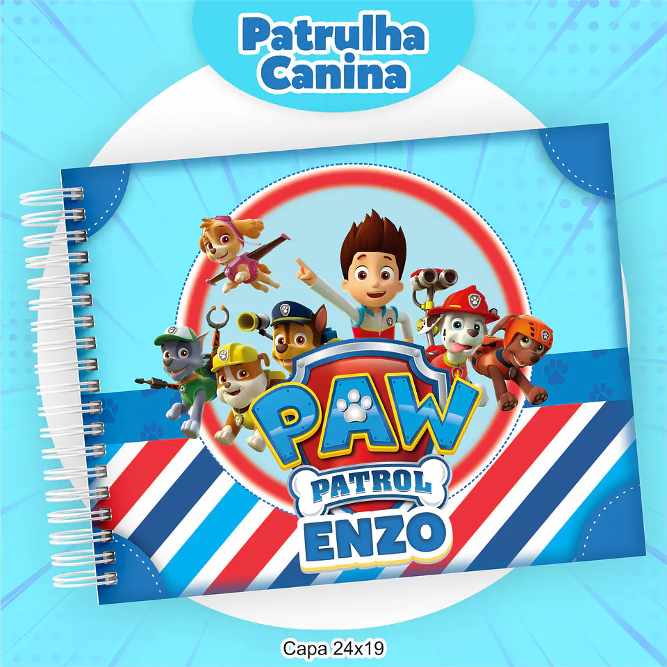 Arquivo Encadernação Kit Escolar Patrulha Canina Menino - PAMELLA 4
