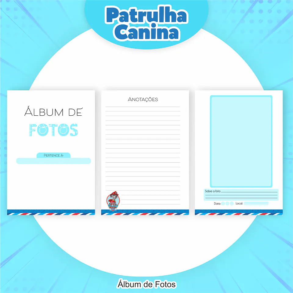 Arquivo Encadernação Kit Escolar Patrulha Canina Menino - PAMELLA 8