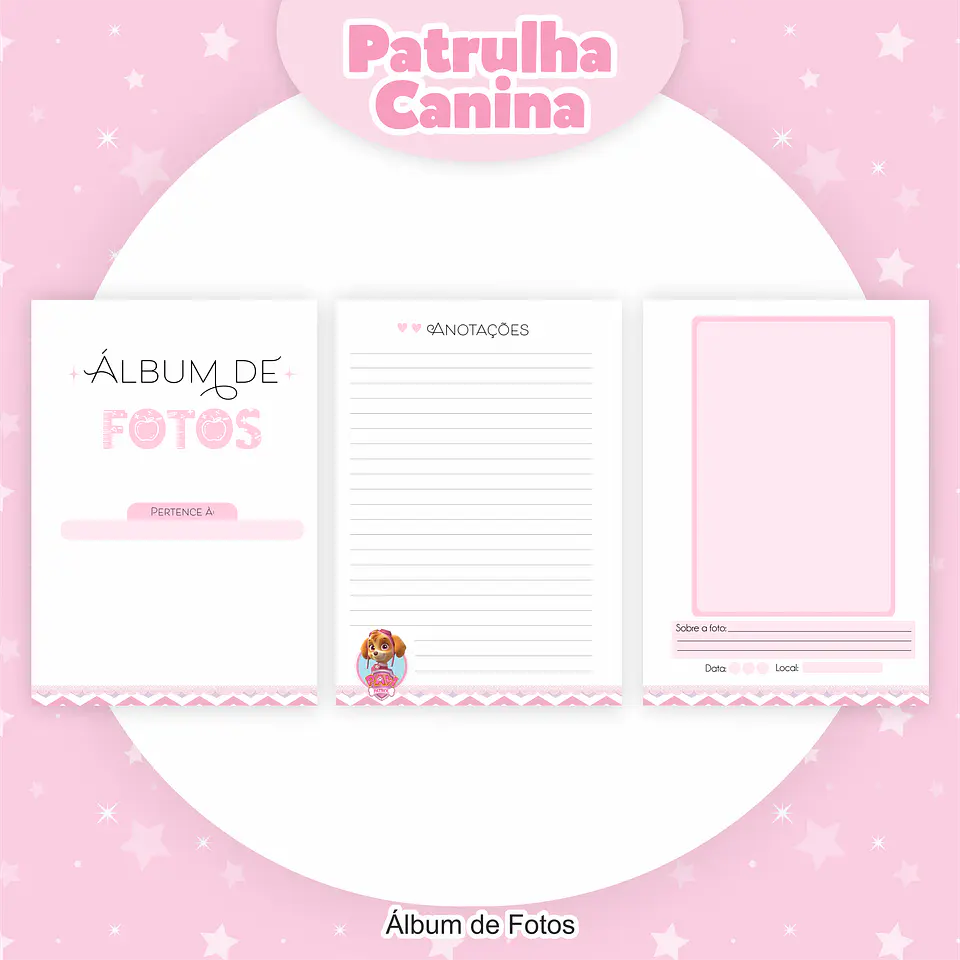 Arquivo Encadernação Kit Escolar Patrulha Canina Menina - PAMELLA 6