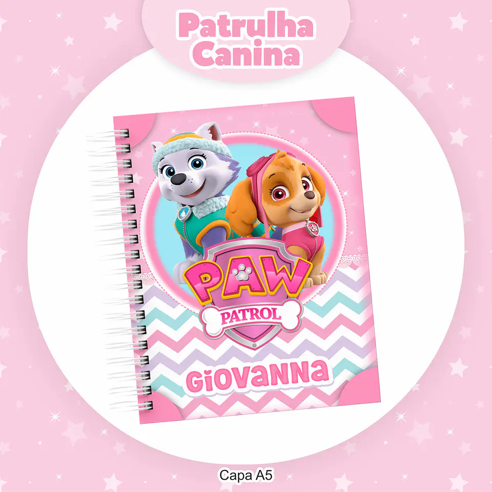 Arquivo Encadernação Kit Escolar Patrulha Canina Menina - PAMELLA 9