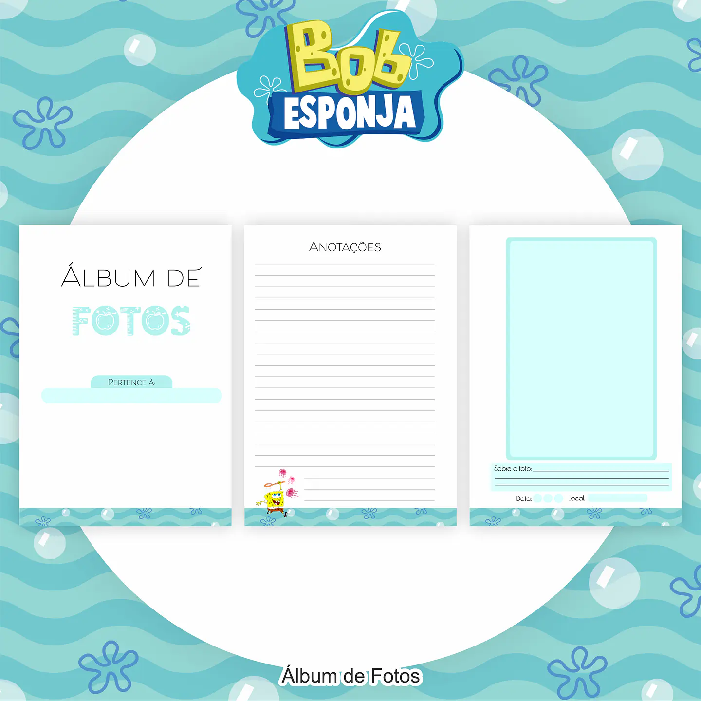 Arquivo Encadernação Kit Escolar Bob Esponja - PAMELLA 2