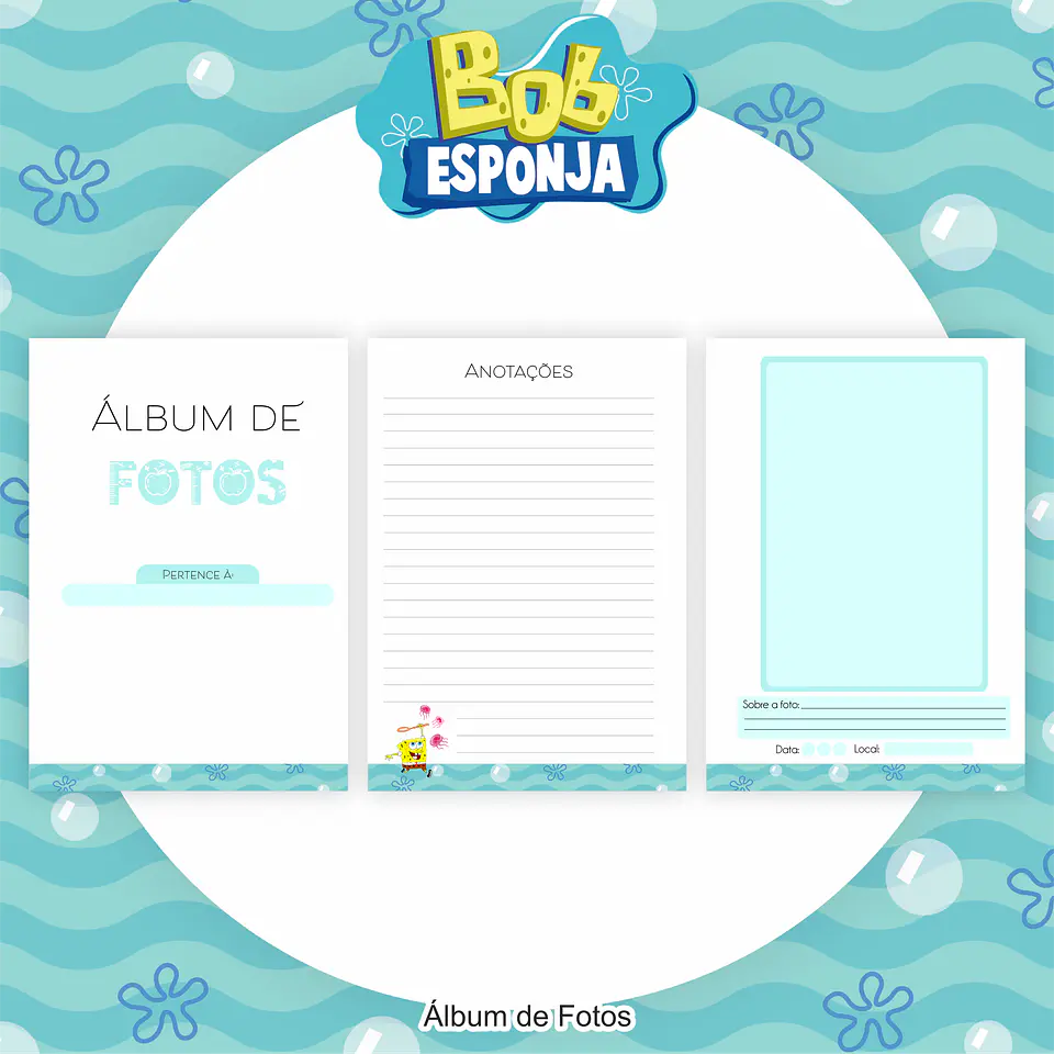 Arquivo Encadernação Kit Escolar Bob Esponja - PAMELLA 2