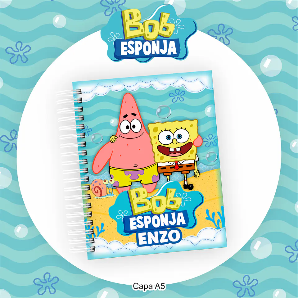 Arquivo Encadernação Kit Escolar Bob Esponja - PAMELLA 5