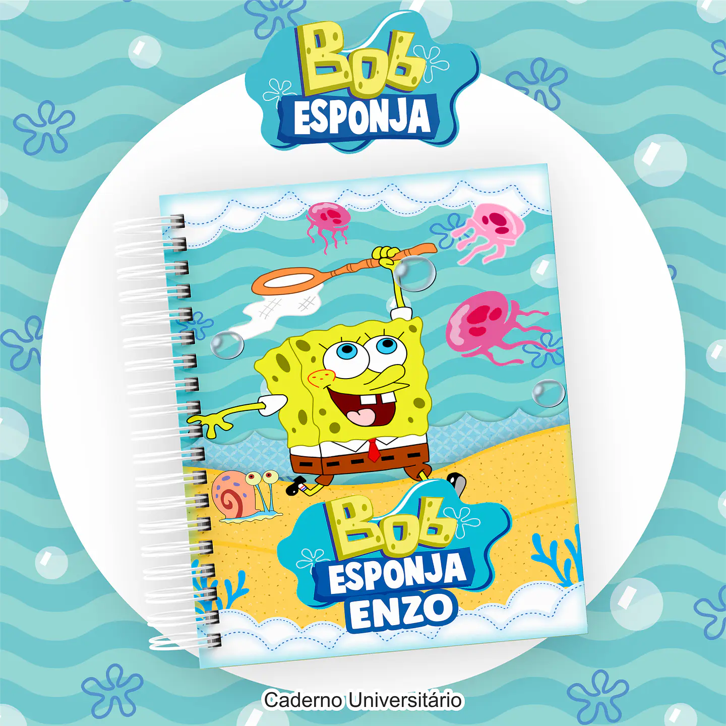 Arquivo Encadernação Kit Escolar Bob Esponja - PAMELLA 6