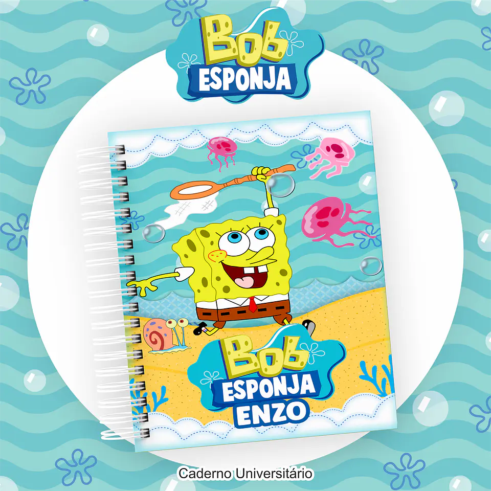Arquivo Encadernação Kit Escolar Bob Esponja - PAMELLA 6