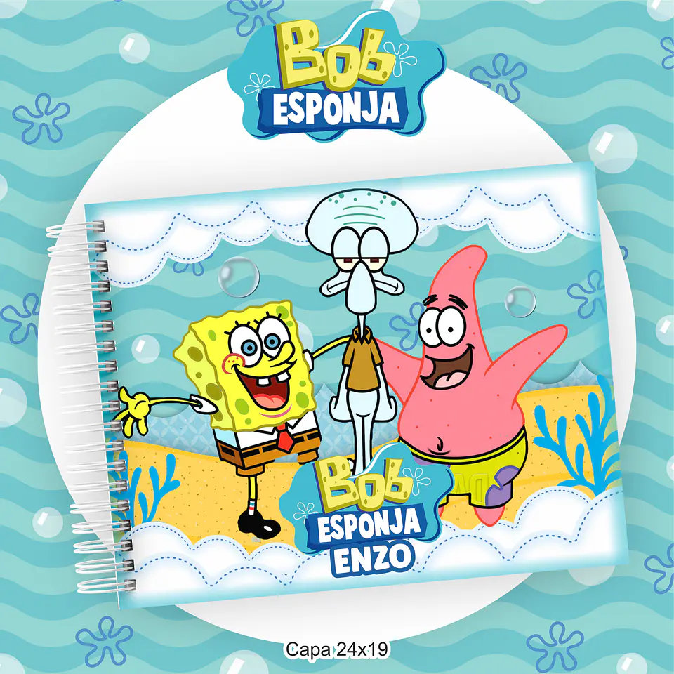 Arquivo Encadernação Kit Escolar Bob Esponja - PAMELLA 7