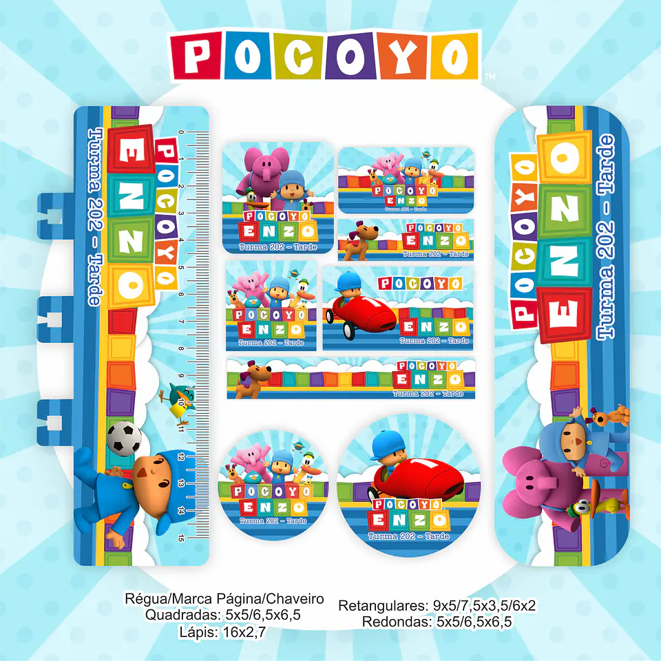 Arquivo Encadernação Kit Escolar Pocoyo - PAMELLA 6