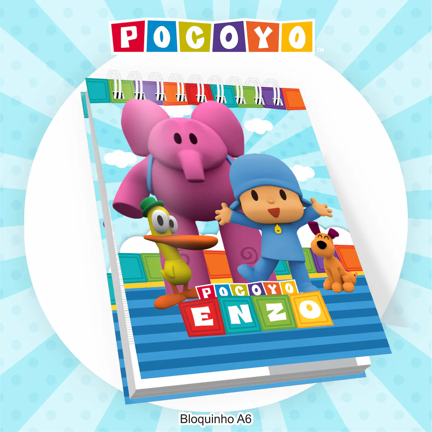 Arquivo Encadernação Kit Escolar Pocoyo - PAMELLA 7