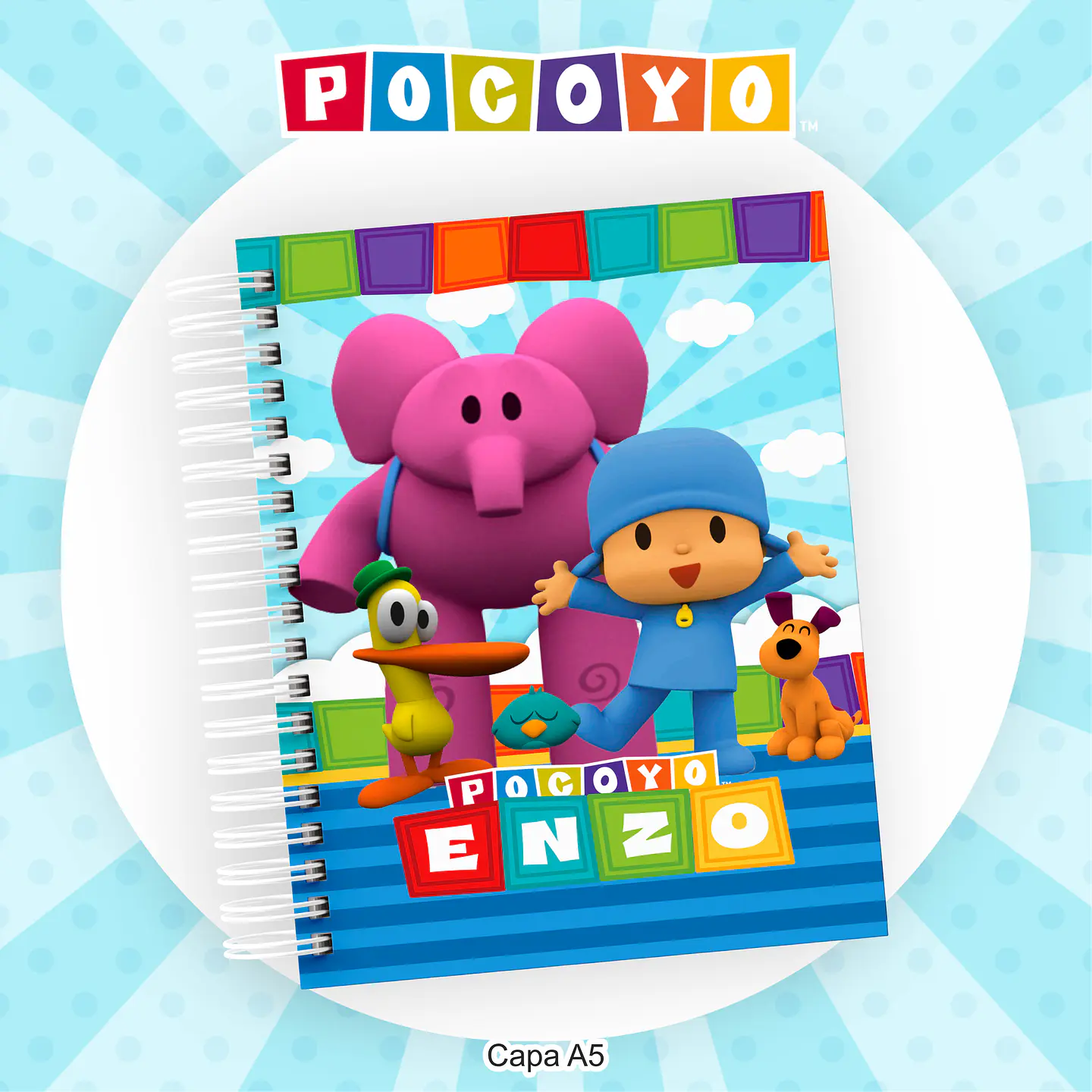 Arquivo Encadernação Kit Escolar Pocoyo - PAMELLA 8