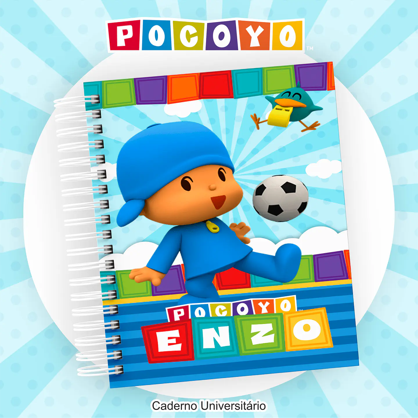 Arquivo Encadernação Kit Escolar Pocoyo - PAMELLA 9