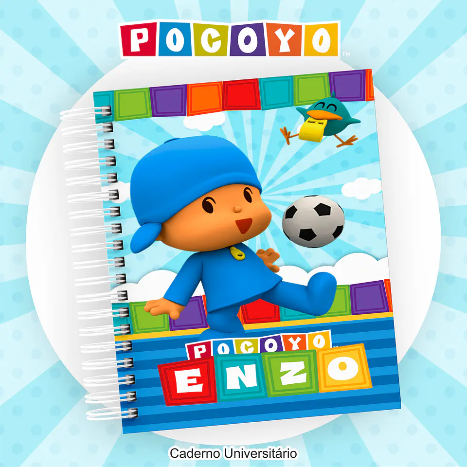 Arquivo Encadernação Kit Escolar Pocoyo - PAMELLA 9