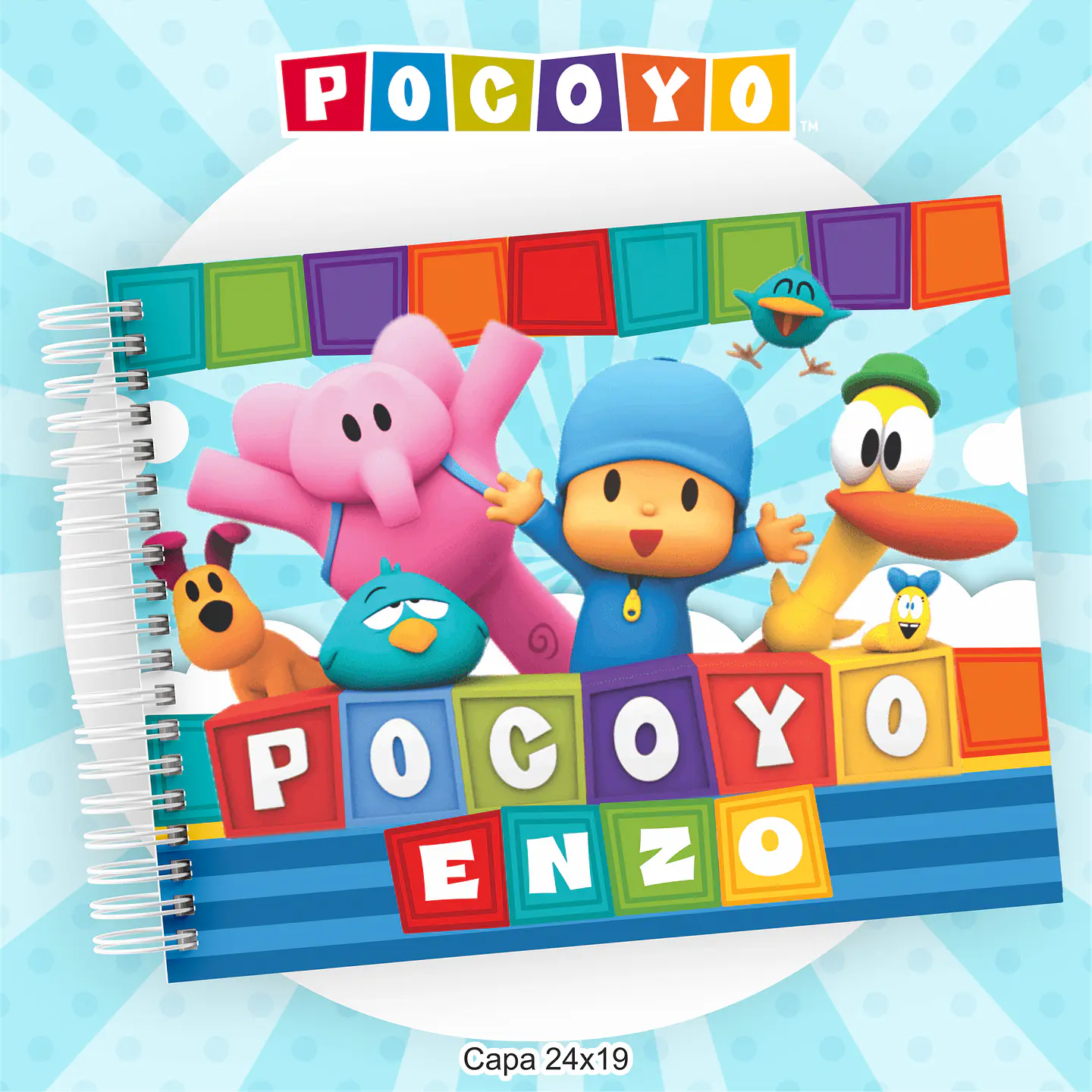 Arquivo Encadernação Kit Escolar Pocoyo - PAMELLA 10