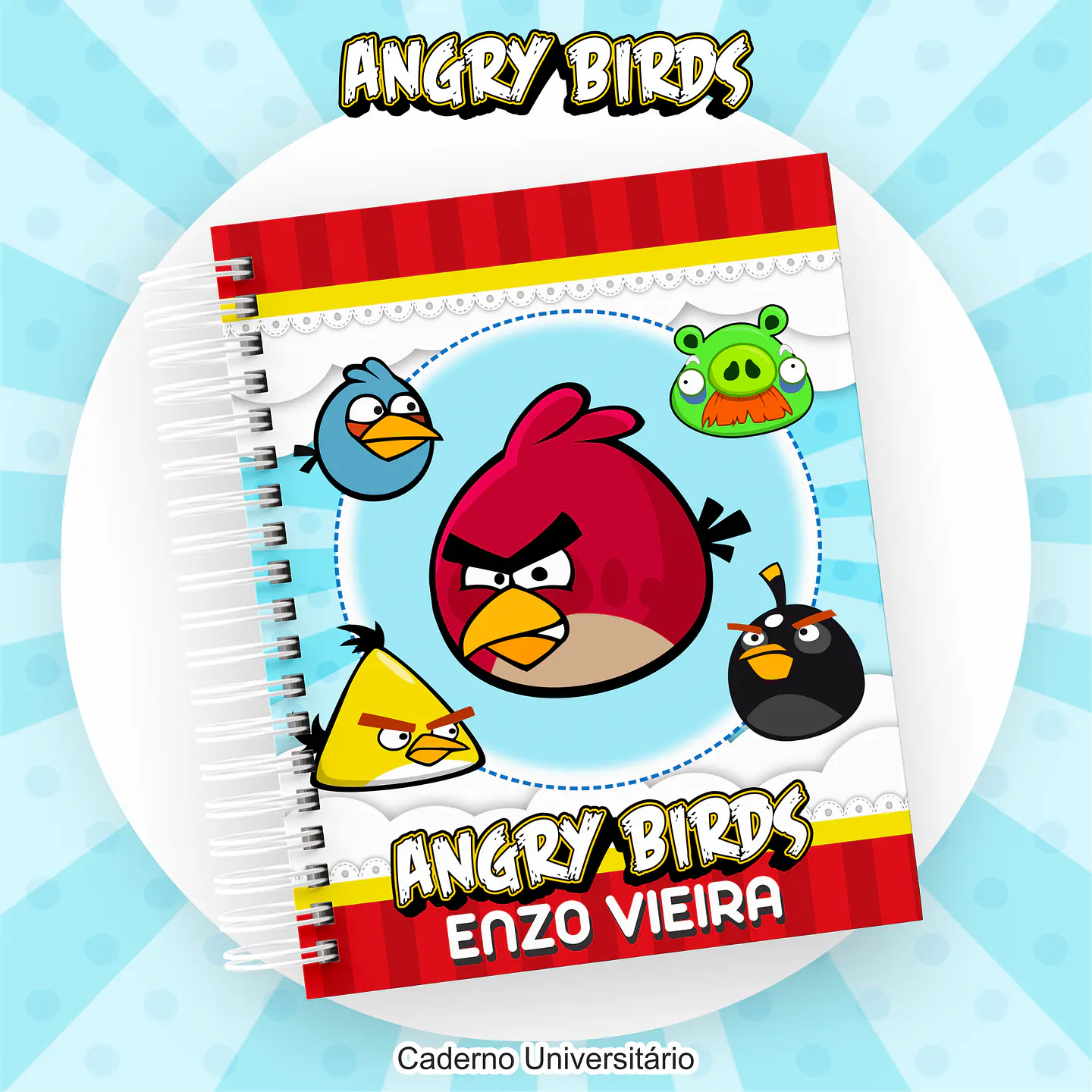 Arquivo Encadernação Kit Escolar Angry Birds - PAMELLA 2