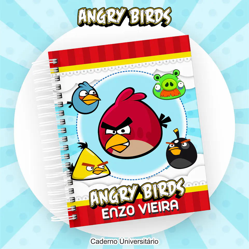Arquivo Encadernação Kit Escolar Angry Birds - PAMELLA 2