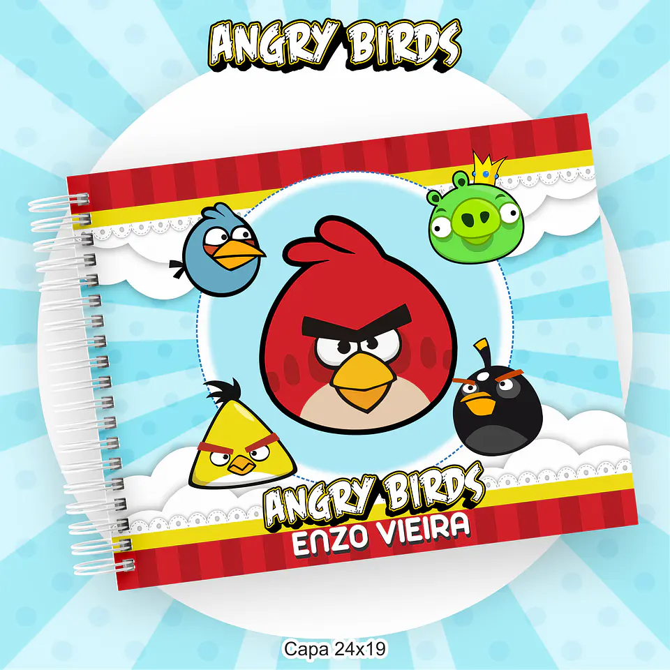 Arquivo Encadernação Kit Escolar Angry Birds - PAMELLA 3
