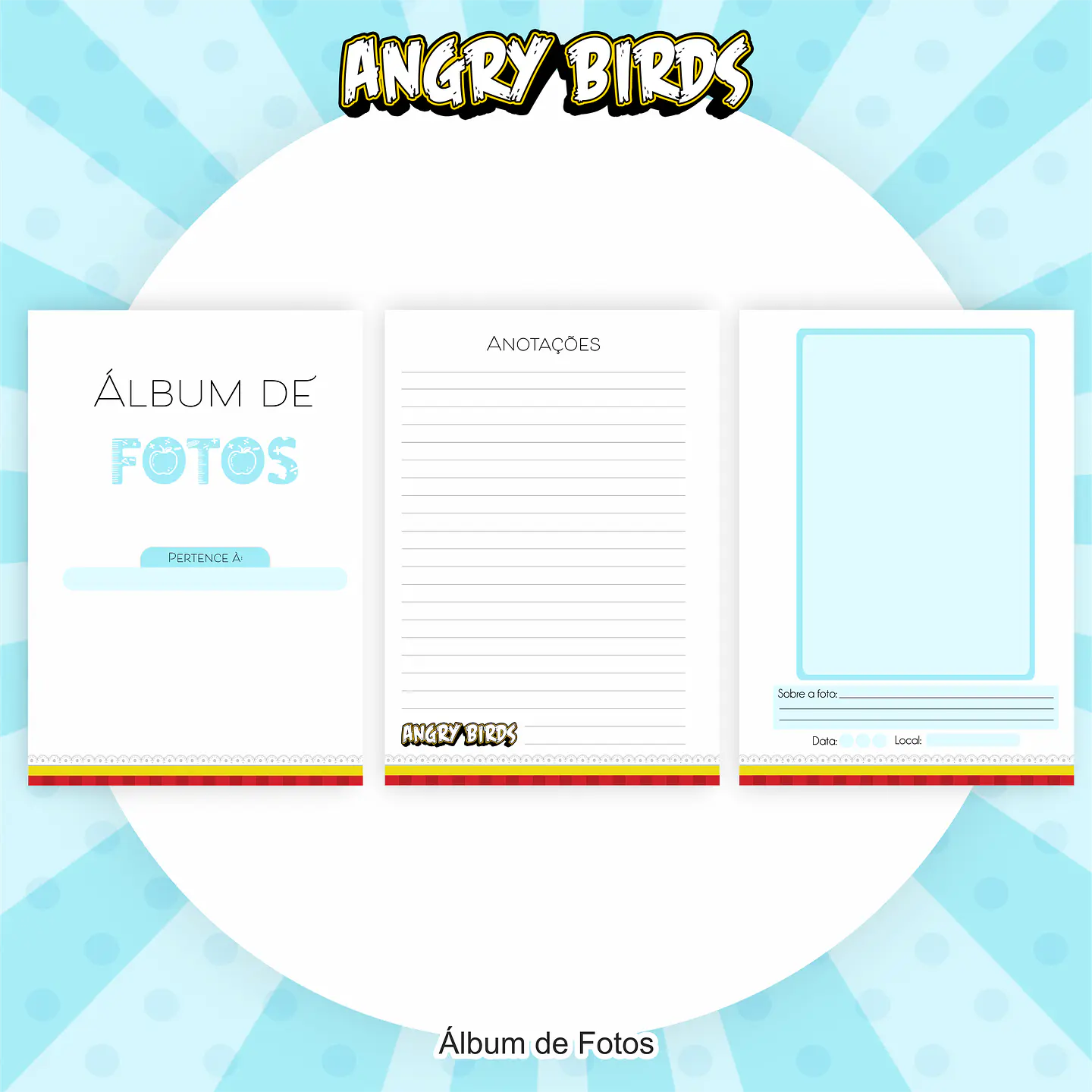 Arquivo Encadernação Kit Escolar Angry Birds - PAMELLA 7