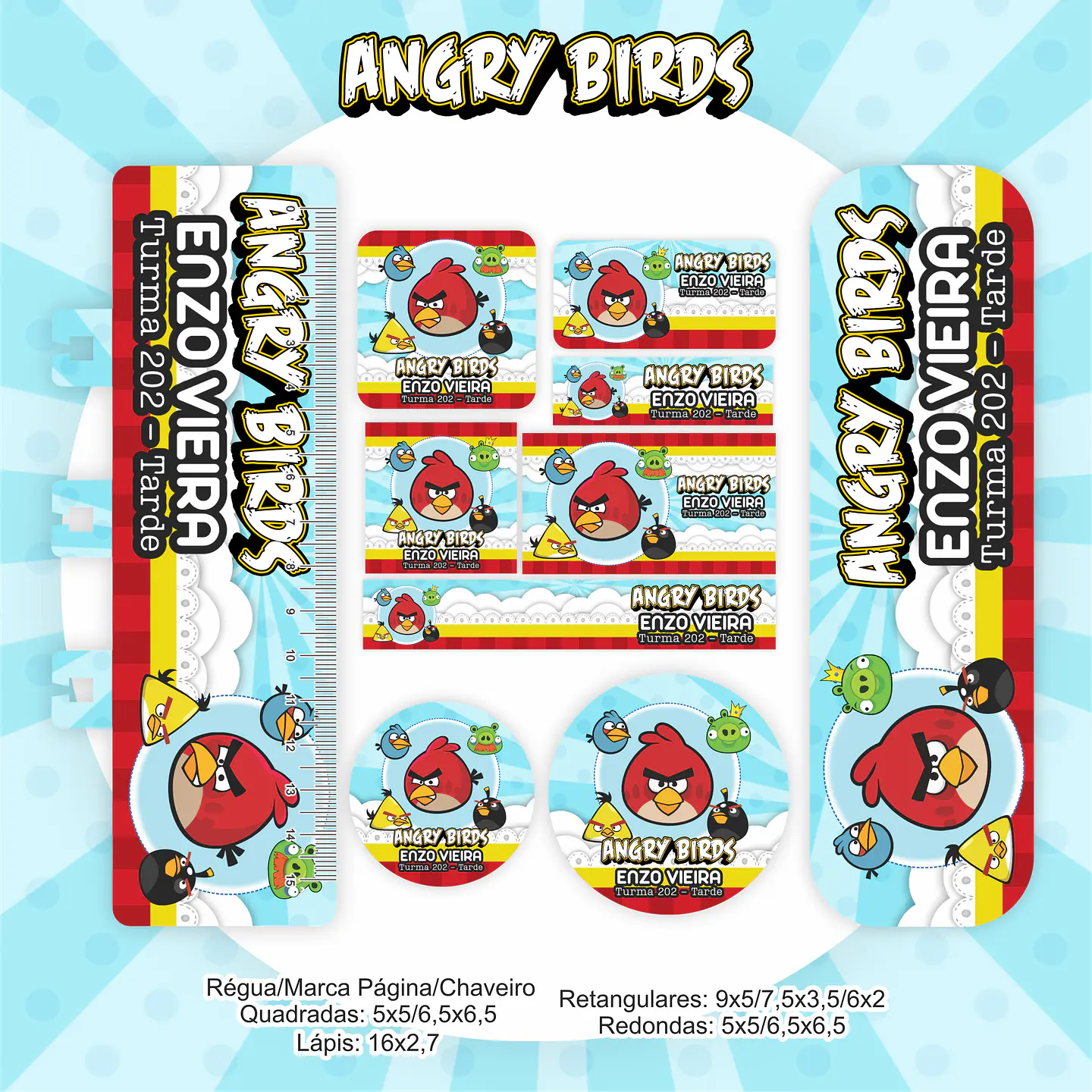 Arquivo Encadernação Kit Escolar Angry Birds - PAMELLA 8