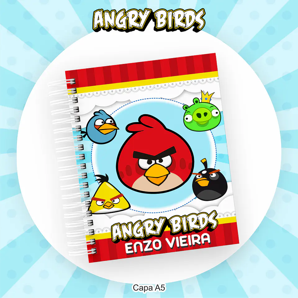 Arquivo Encadernação Kit Escolar Angry Birds - PAMELLA 10