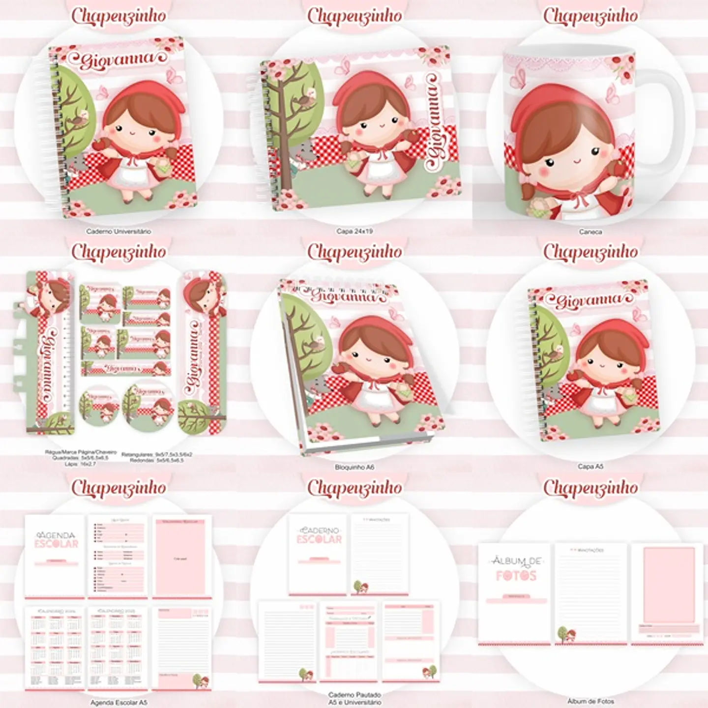 Arquivo Encadernação Kit Escolar Chapeuzinho Vermelho - PAMELLA 1