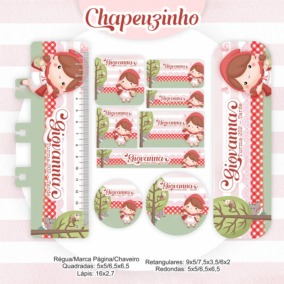 Arquivo Encadernação Kit Escolar Chapeuzinho Vermelho - PAMELLA 7