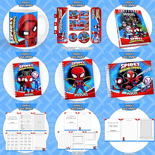 Arquivo Encadernação Kit Escolar Spidey e seus amigos - PAMELLA