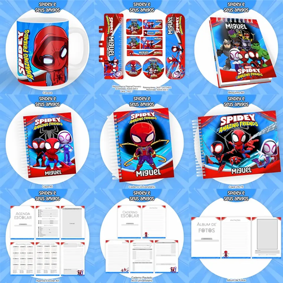 Arquivo Encadernação Kit Escolar Spidey e seus amigos - PAMELLA 1
