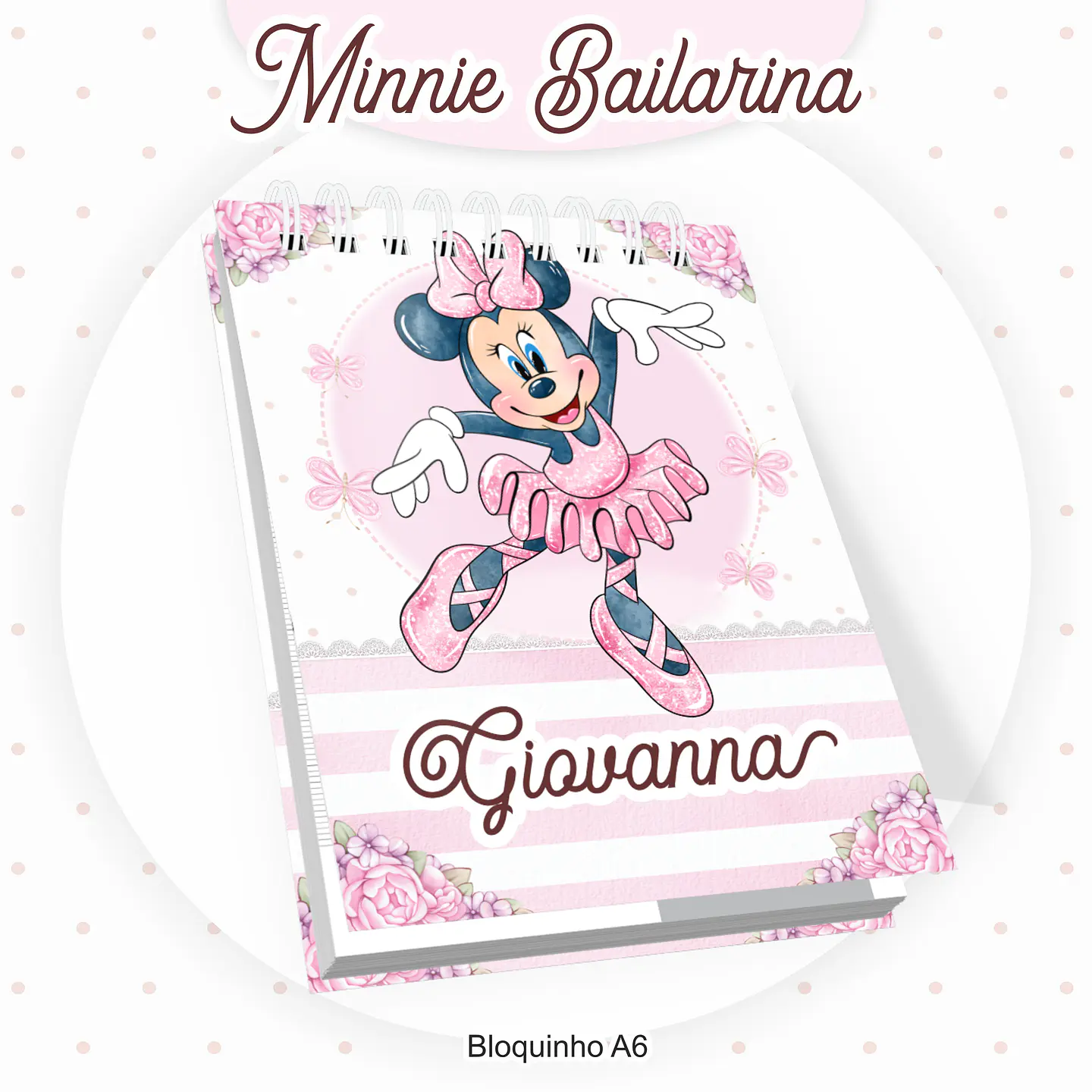 Arquivo Encadernação Kit Escolar Minnie Bailarina - PAMELLA 7