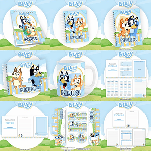 Arquivo Encadernação Kit Escolar Bluey - PAMELLA