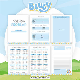 Arquivo Encadernação Kit Escolar Bluey - PAMELLA