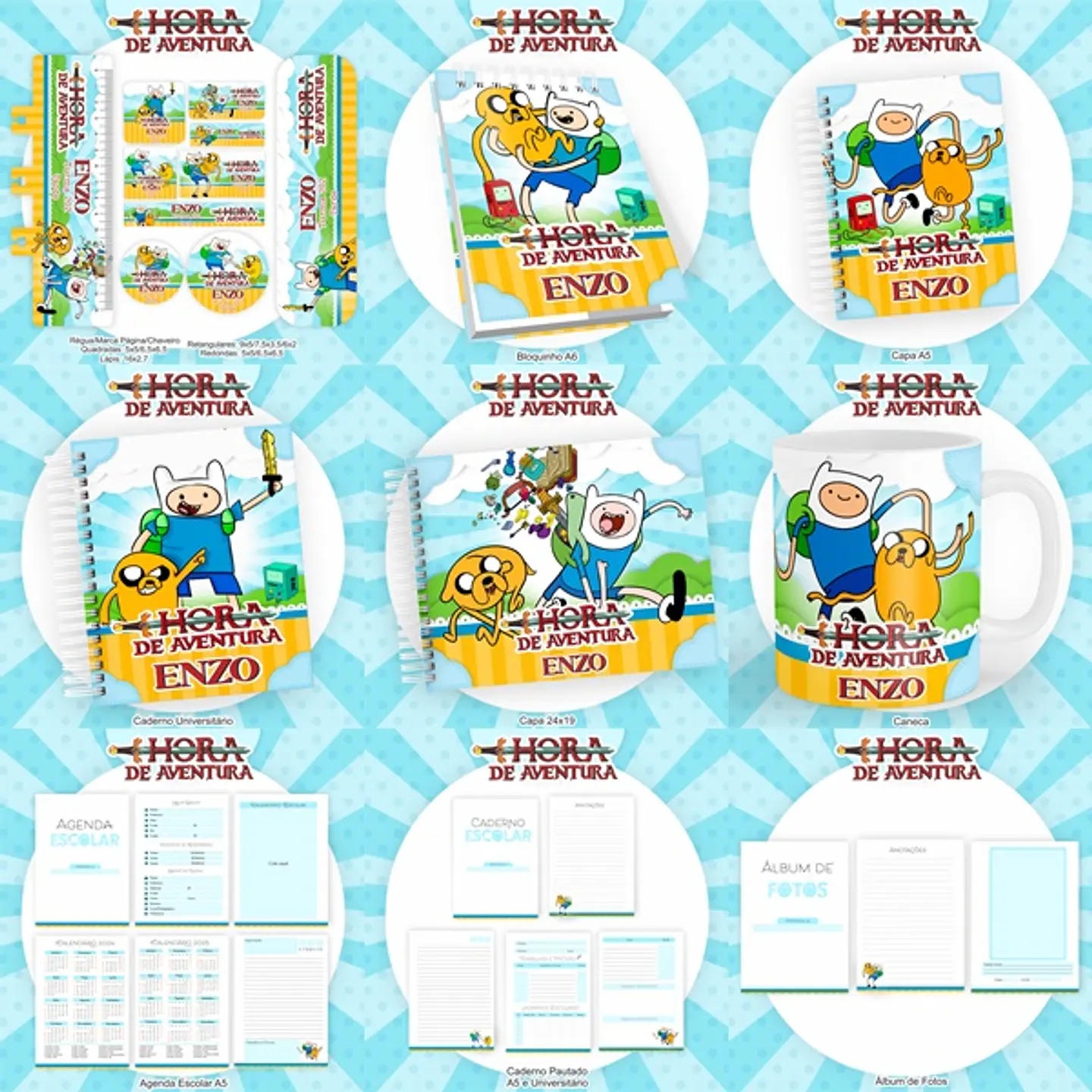 Arquivo Encadernação Kit Escolar Hora da Aventura - PAMELLA 1