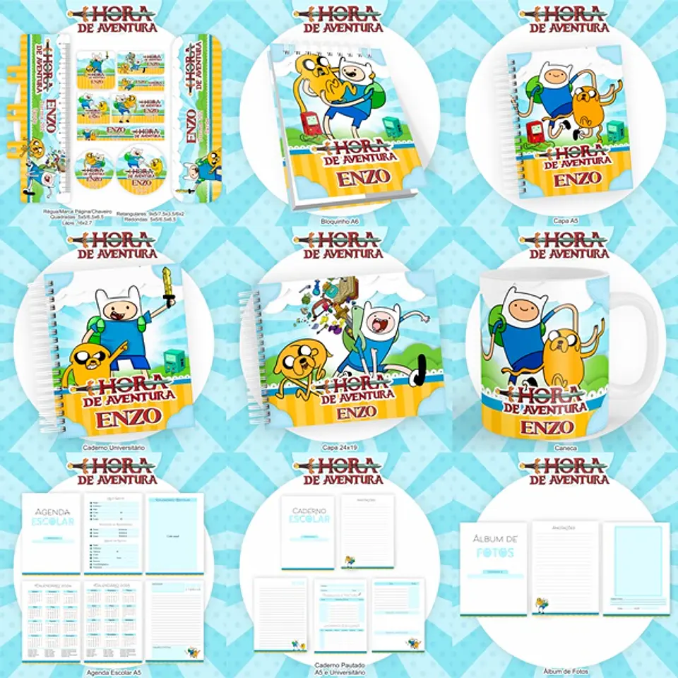 Arquivo Encadernação Kit Escolar Hora da Aventura - PAMELLA 1