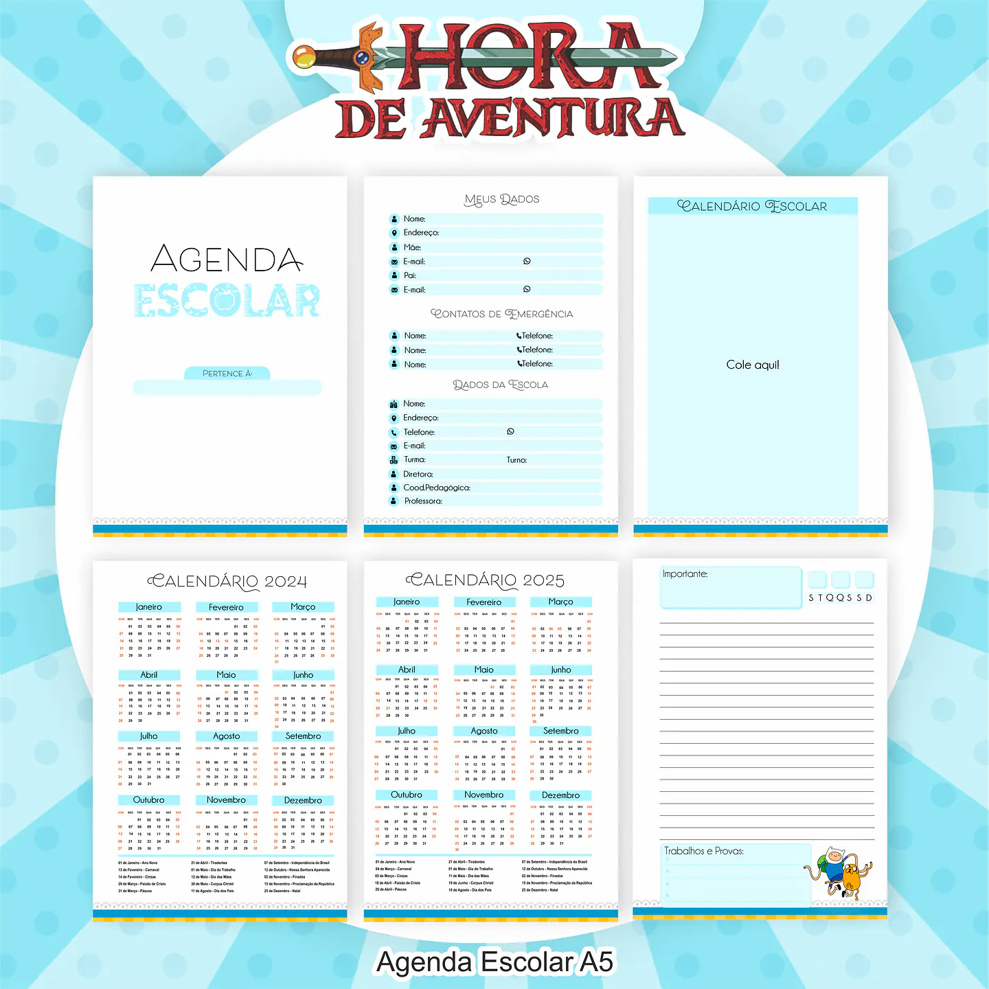 Arquivo Encadernação Kit Escolar Hora da Aventura - PAMELLA 2